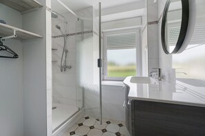 Shower, hair dryer