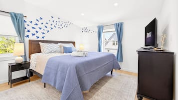 5 habitaciones, tabla de planchar con plancha, wifi y ropa de cama