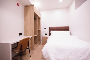 In-room safe, desk, laptop workspace, soundproofing - Hyphen (Toronto)