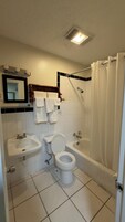Habitación individual básica | Baño | Artículos de higiene personal gratuitos, toallas, jabón y champú