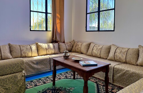 Soleil Bleu between garden, pool & art of living.