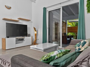Family Villa, 3 Bedrooms, Balcony | Living area - L'accroche Coeur - Villa Piscine (Saint-François)