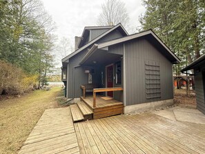 Terrace/patio - Lake and Trail Cottages on Little Traverse Lake (Maple City)