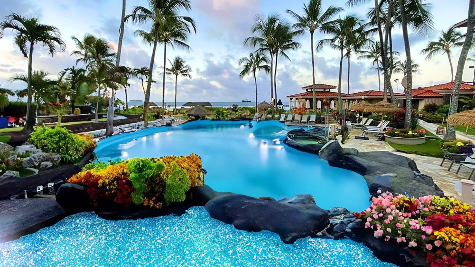 Outdoor pool, a heated pool