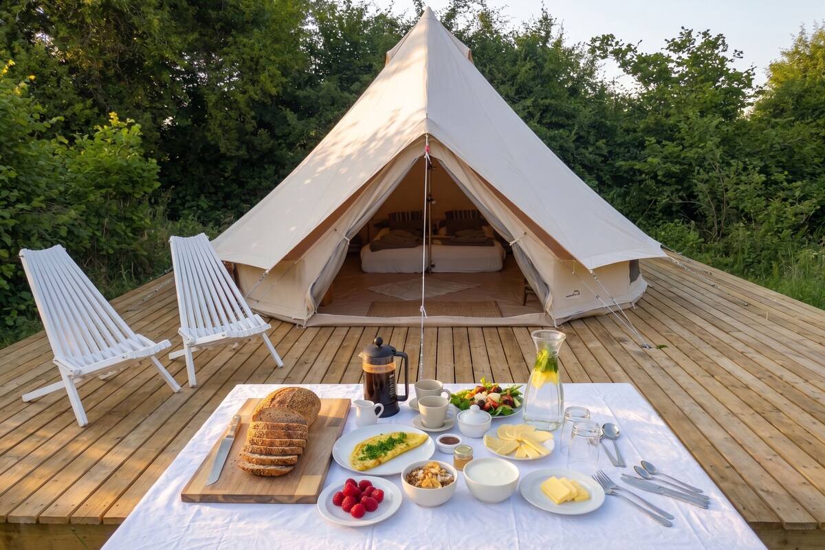 Comfort Tent, Garden View | Individually decorated, individually furnished, bed sheets