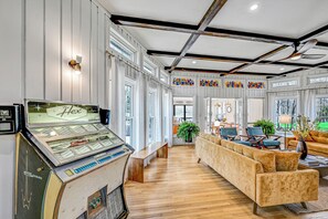 Games room -  The HEX house.  A midcentury modern luxury LAKEFRONT! (Pocono Lake)