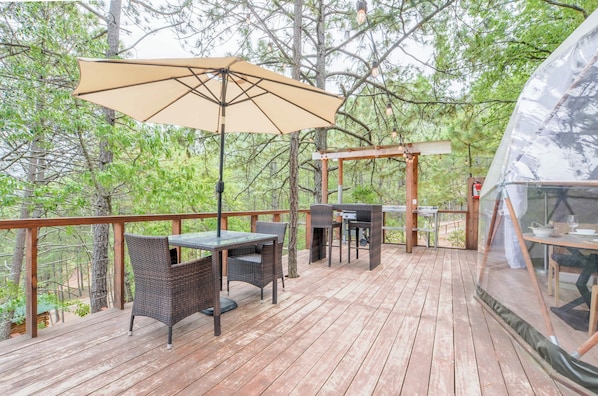 Bungalow Standard, vue sur la montagne | Terrasse/patio