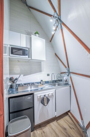 Bungalow Standard, vue sur la montagne | Cuisinette privée | Four à micro-ondes, vaisselle et ustensiles