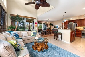 Condo, Multiple Beds (Waikoloa Beach Villas#O1) | Living area - Waikoloa Beach Villas#o1 (Waikoloa)