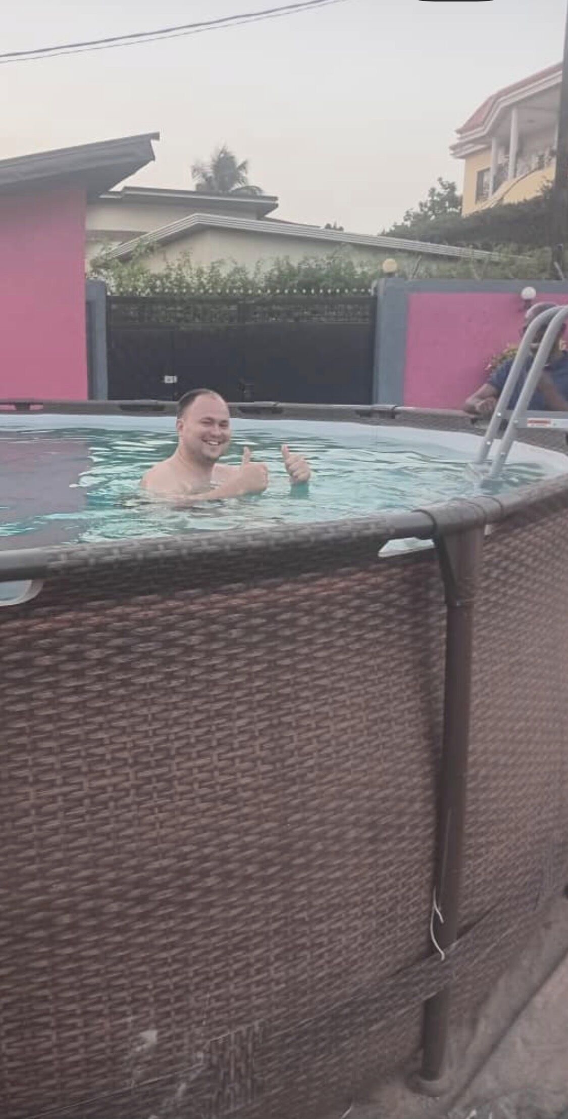 A heated pool