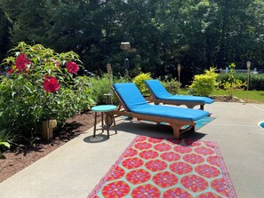 Terrace/patio - Peachtree City World Cup Retreat with Salt Water Pool close to Trilith Studios (Peachtree City)
