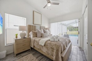 Desk, iron/ironing board, travel cot, WiFi - Lakefront Pool Home | Disney | 16+ Guests | Spa (Davenport)