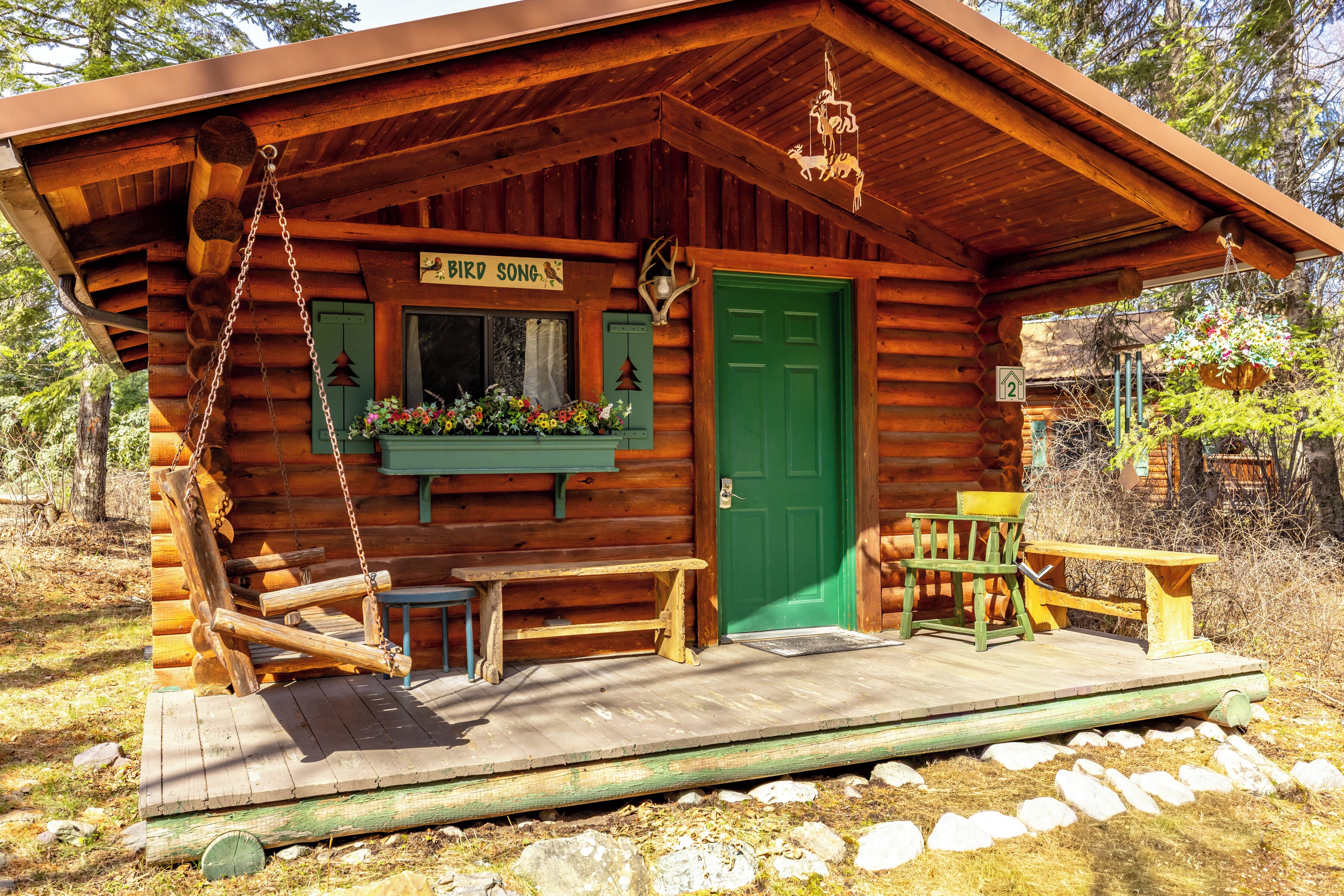 Birdsong log cabin