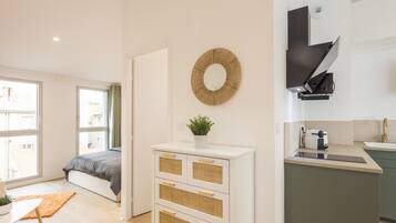 Appartement Exécutif, salle de bains attenante, vue ville (cuisine) | Wi-Fi gratuit