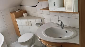 Dusche, Haartrockner, Handtücher