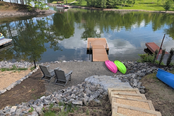 Private dock and lakefront area - perfect for swimming and kayaking