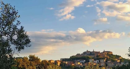 Tuscan oasis overlooking Montepulciano, Villa with pool and exclusive garden