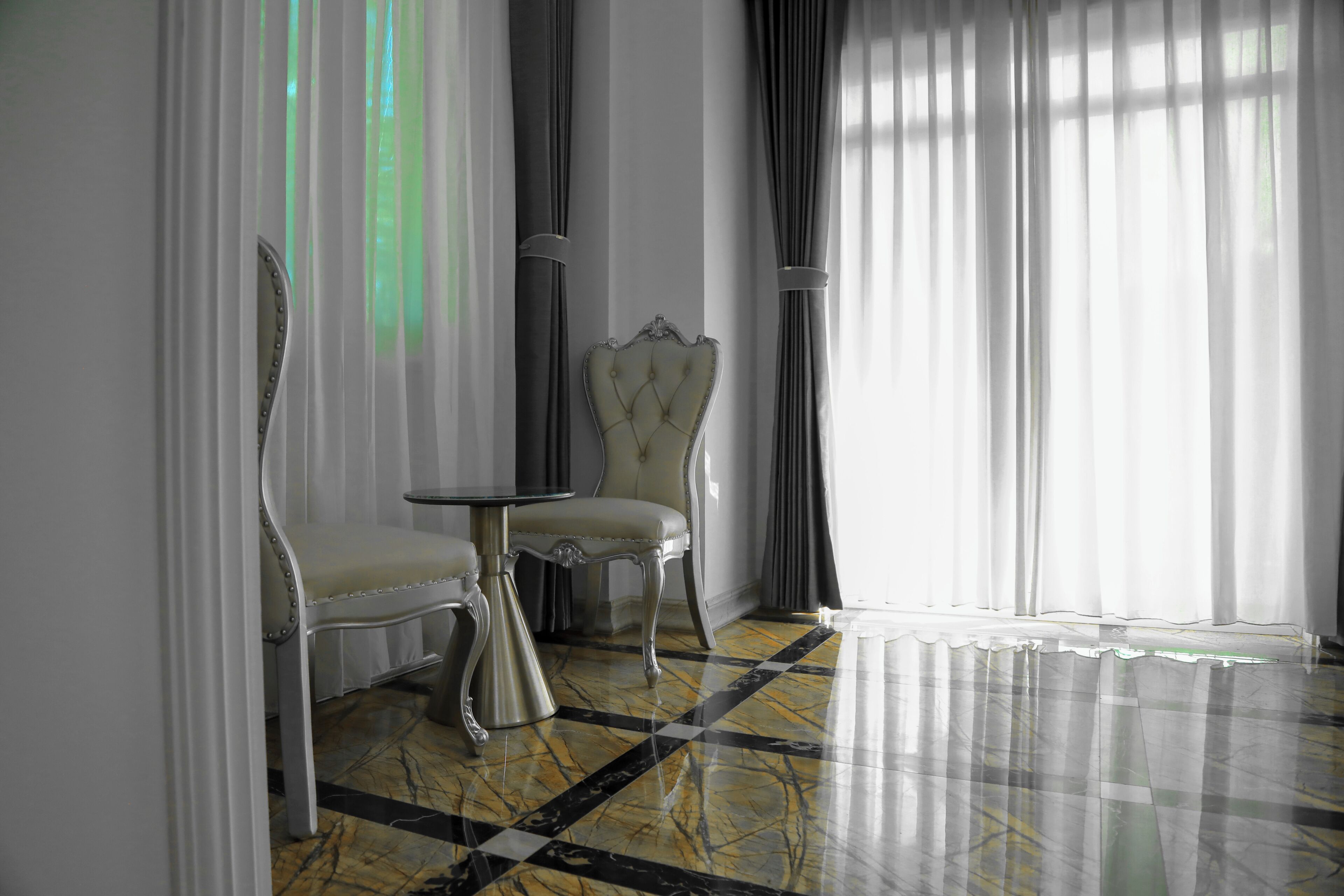 Suite Presidenziale, balcone, vista cortile | Area soggiorno