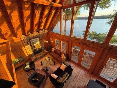 Main Channel Point Lot Lakefront Retreat - Sweeping Views, Private Dock + Lift