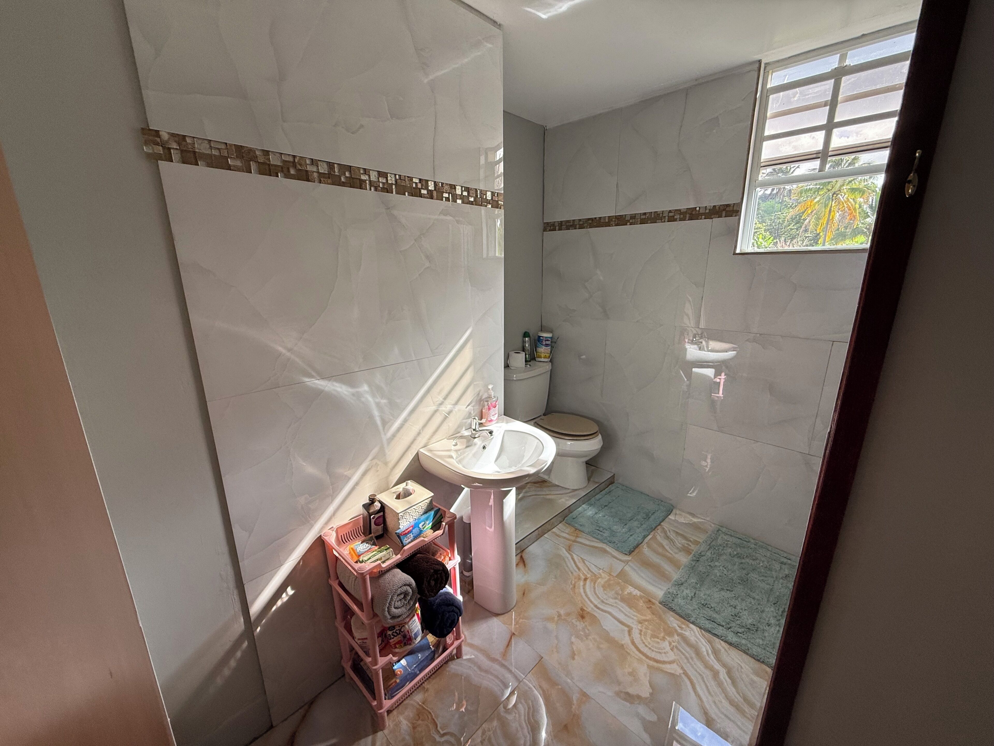 Towels, soap, toilet paper