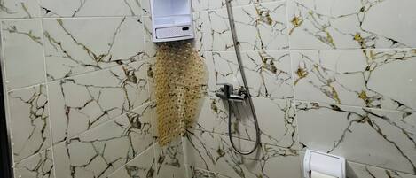Towels, soap, toilet paper