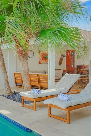 Terrace/patio - 2 Mins from Beach • 3BR Villa Mango - Beach House (Noord)
