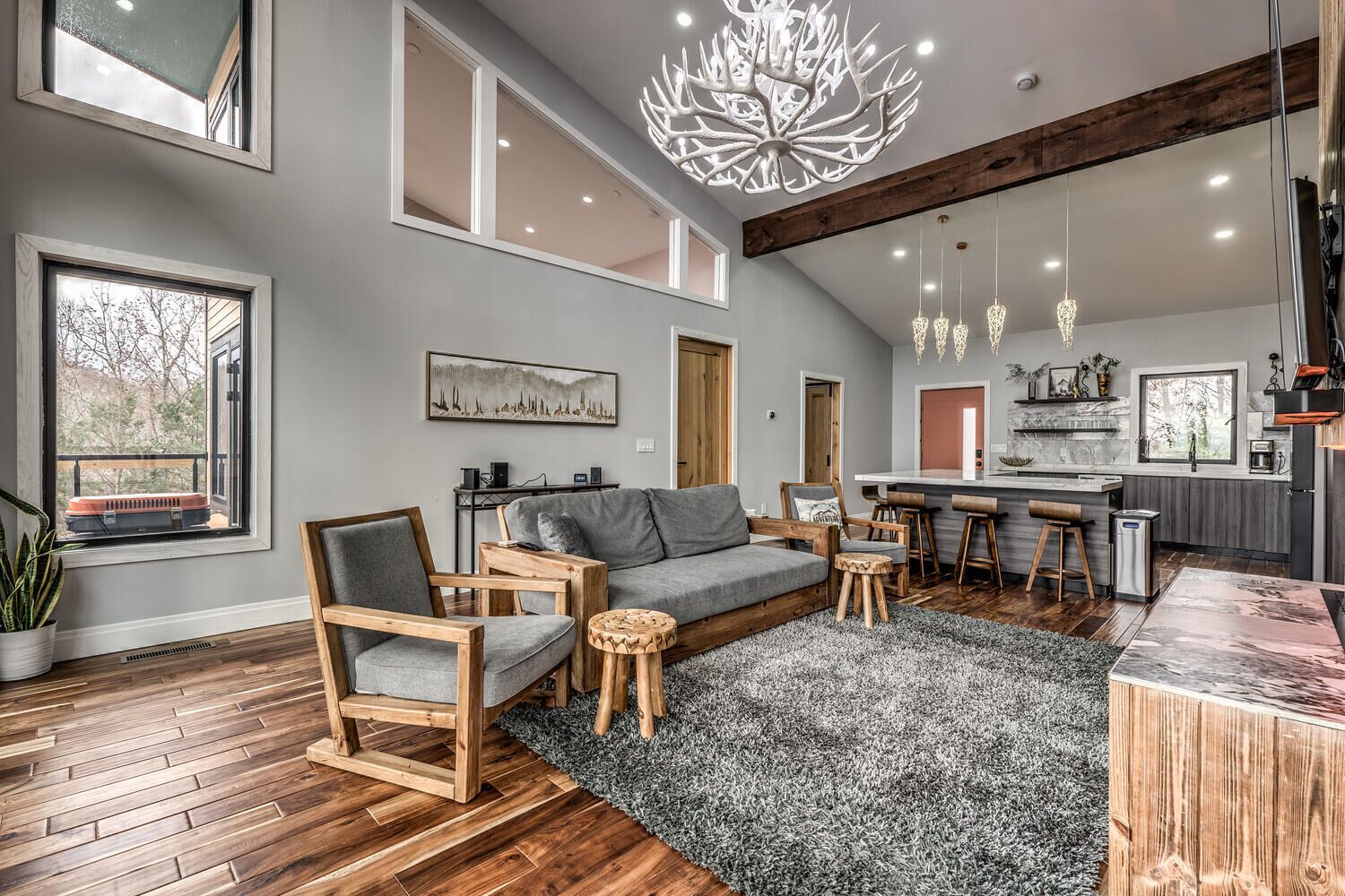 Smart TV, fireplace, video games