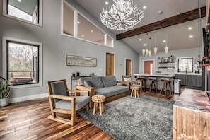 Smart TV, fireplace, video games