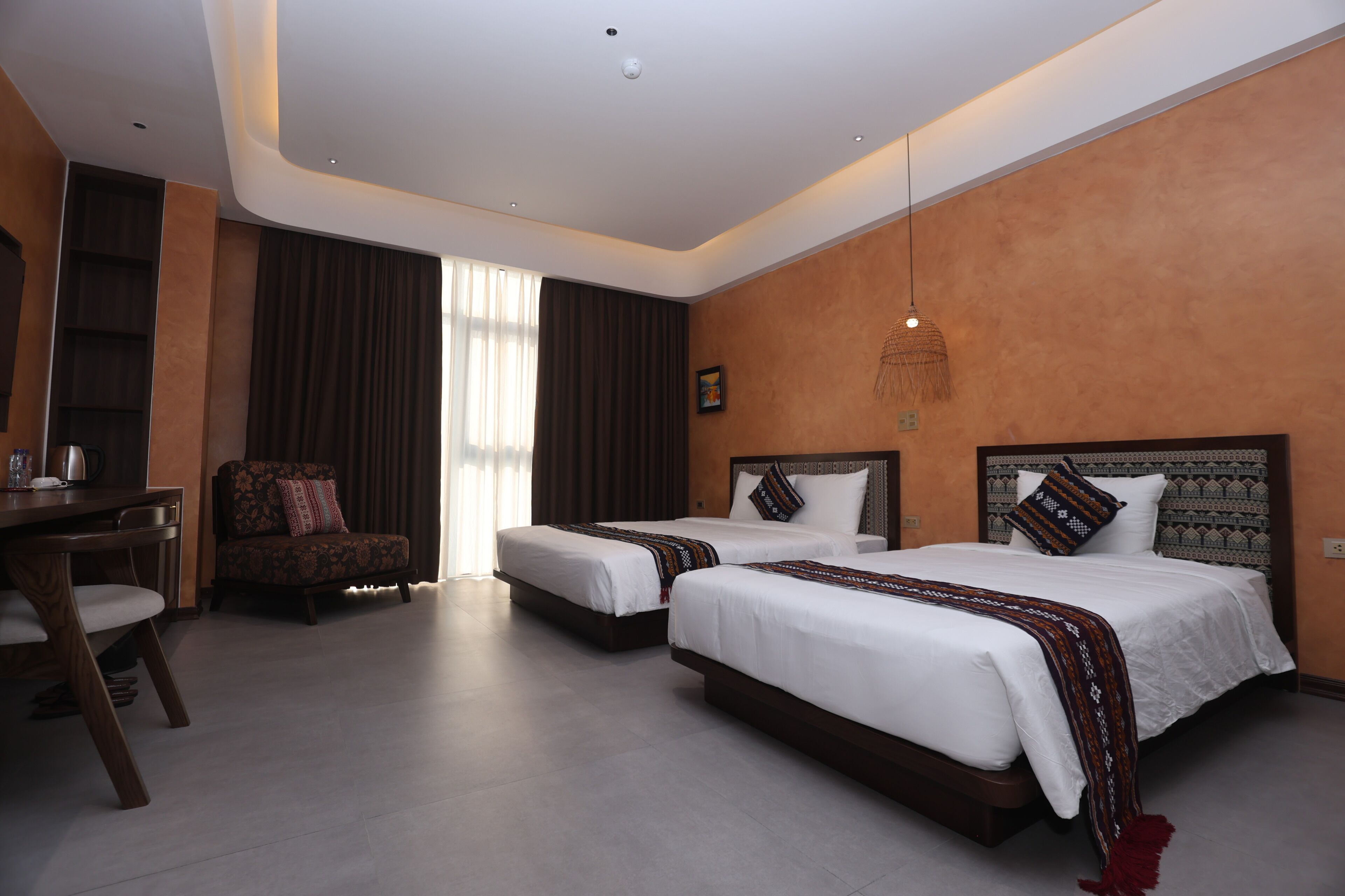 Chambre Deluxe avec lits jumeaux | Bureau, Wi-Fi gratuit