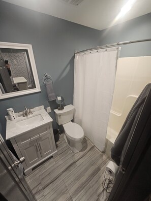 Hair dryer, soap, toilet paper - PolskaRican Suite (Lake Ronkonkoma)
