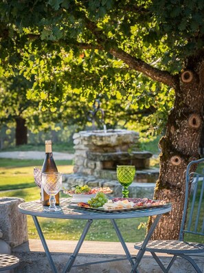Outdoor dining - La Grange - Pleasure in Nature & Calm (FLERE LA RIVIERE)