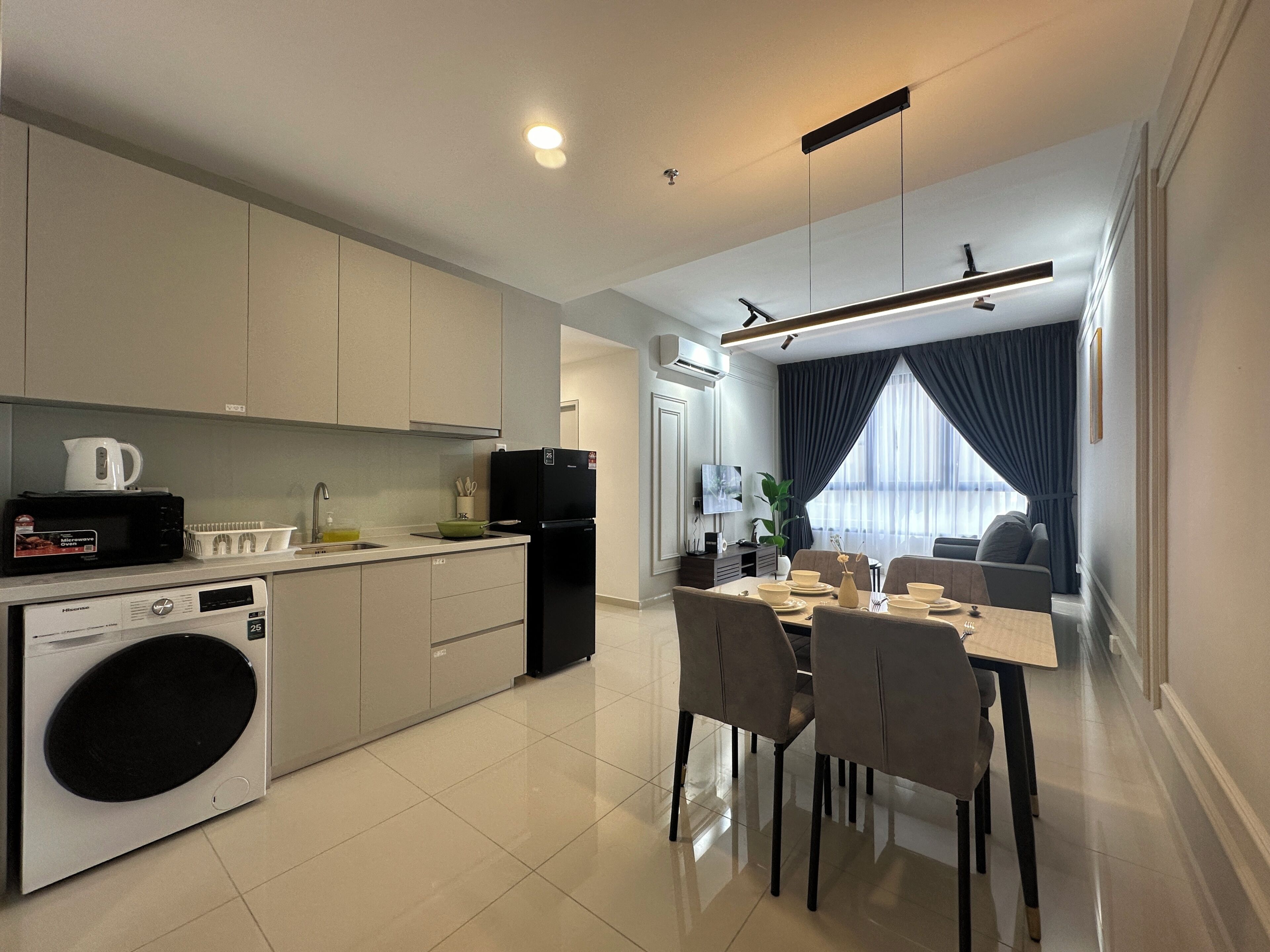 Appartement, 2 chambres, 2 salles de bains | Cuisine privée | Micro-ondes