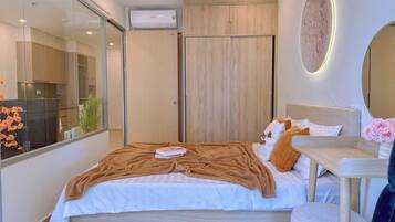 Familie appartement, balkon | Verduisterende gordijnen, een strijkplank/strijkijzer, gratis wifi