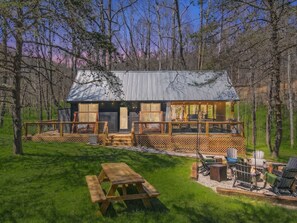 Terrace/patio - Hocking Hills~Sauna+ColdPlunge+Hot tub+Fishing Pond (Creola)