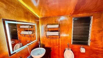 Towels, soap, toilet paper