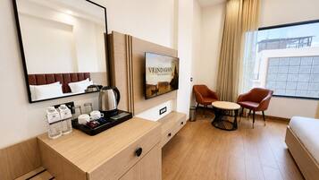 Deluxe Double Room | Egyptian cotton sheets, premium bedding, laptop workspace