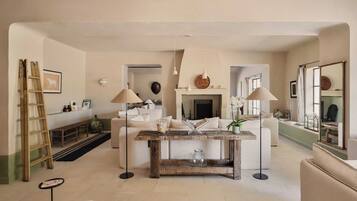 Villa | Living area | Fireplace