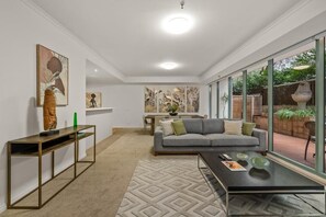 Classic Apartment, 3 Bedrooms, Patio | Living area - Exclusive Stays - Southbank Towers (Southbank)