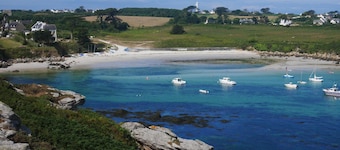 Vacker panoramautsikt över havet – Portsall