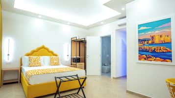 Tripla Deluxe, 1 letto queen, balcone, vista città | Biancheria in cotone egiziano, biancheria da letto di alta qualità