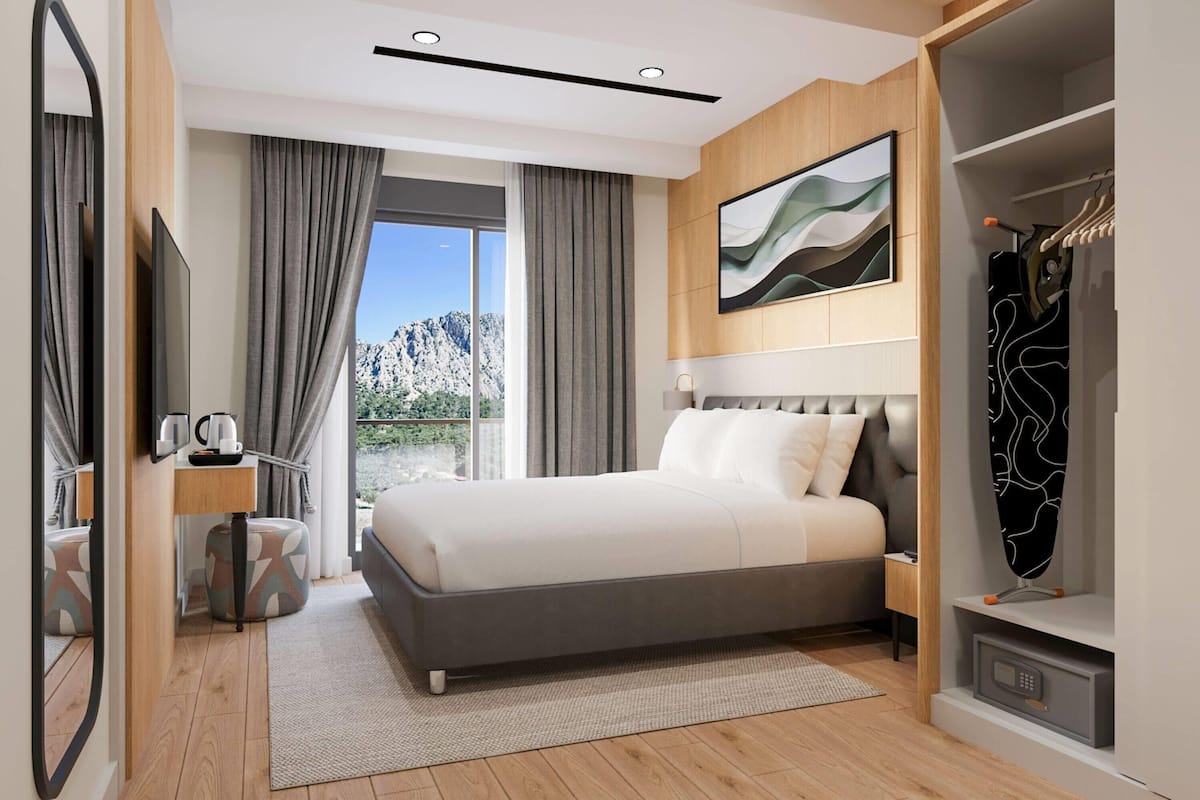 Ropa de cama de alta calidad, minibar, caja fuerte