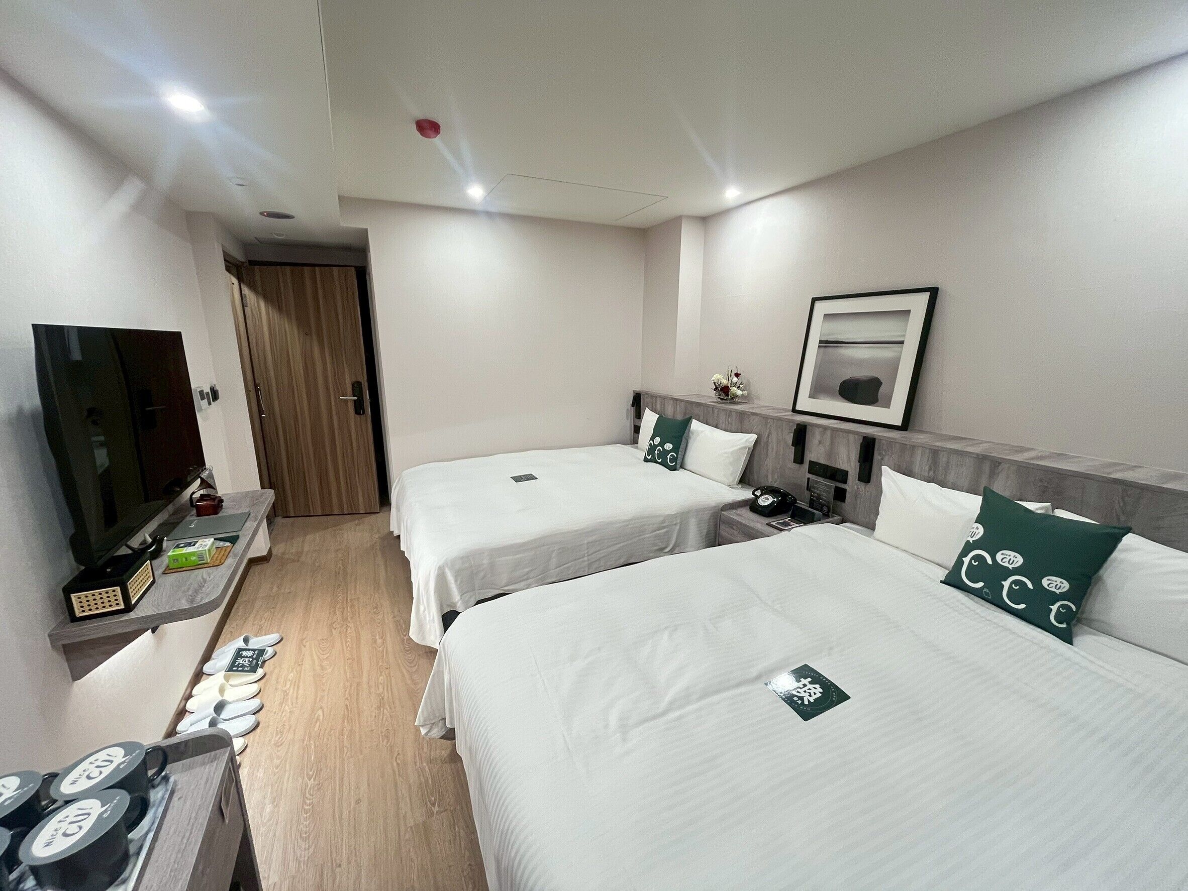 Quadruple Room, 2 Double Beds, Non Smoking | Down duvets, blackout curtains, free WiFi
