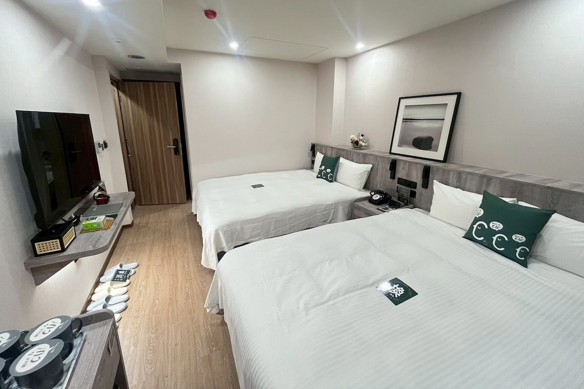 Quadruple Room, 2 Double Beds, Non Smoking | Down comforters, blackout drapes, WiFi (free)