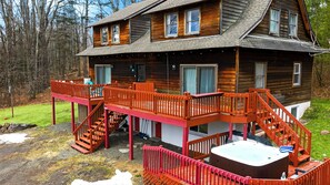 Terrace/patio - The Hollow | Hot Tub + Firepit | Near Hunter Mountain + Hiking + Waterfalls (Tannersville)