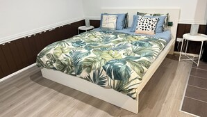 1 室のベッドルーム、アイロン / アイロン台、WiFi、ベッドシーツ