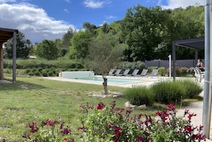 Pool - Villa des Vignes with Pool, Wi-Fi, and Air Conditioning (Salavas)