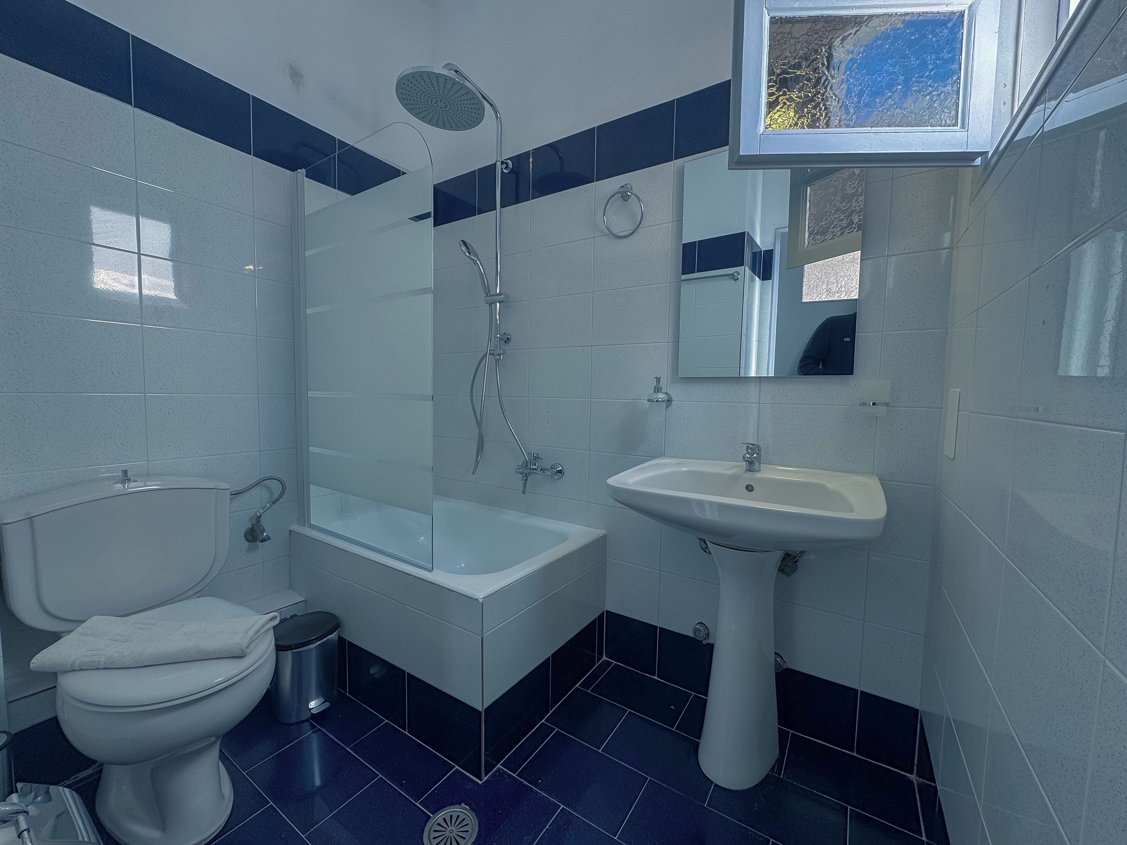 Double Room, Balcony, Mountain View | Bathroom | Free toiletries, hair dryer, towels, soap