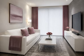 Classic Room, City View | Living area - Orynthia Grand Hotel (Toronto)