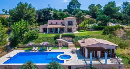 Finca Son Blavet Dos-Can Angel II with Tramuntana View, 7x14m Private Pool, heatable Jacuzzi, Wi-Fi