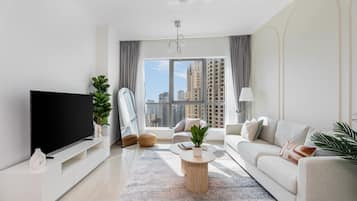 Panoramic Apartment, 2 Bedrooms, Ocean View | Living area